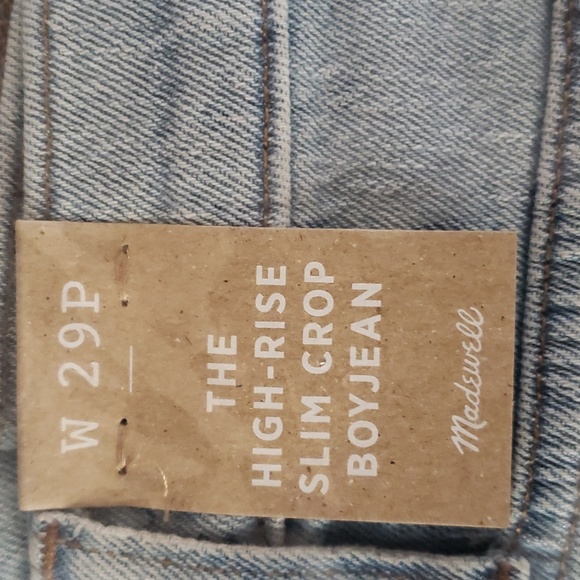 NEW MADEWELL The High-Rise Slim Crop Boy Jean - Picture 9 of 11